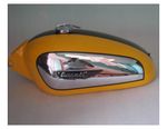 Ducati 350CC Scrambler Chrome & Yellow Black Petrol Tank with cap & badges/Tap