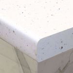 White Sparkle breakfast bar 40mm x 1500mm x 900