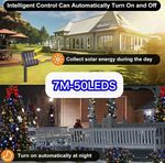 Solar LED IP65 Waterproof Christmas String Lights 5-22m 20-200 LEDs 8 Modes