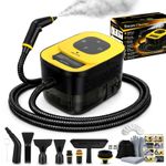 VELTHI Steam Cleaner for Home & Car, Upgraded 1600ML Handheld Yellow