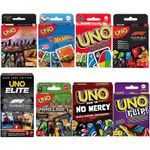 100% Original Mattel UNO Card Game Deck Poker Board Games 112 Playing Card Game 