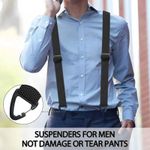 New Heavy Duty Elastic Suspenders for Men Trouser Pants Braces Strap Work Belt