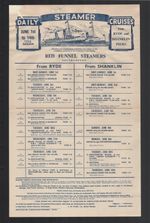 ORIG RED FUNNEL STEAMERS POSTER FOR CRUISES SOUTHAMPTON 1952