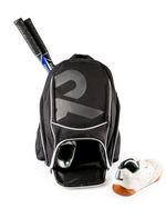 Tennis Racket Backpack - Squash Badminton Rucksack Back Pack Raquex Black
