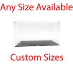 Clear Acrylic Display Case for LEGO or Collectables – Black Base, Dustproof