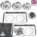 5Pcs Magnetic Parts Tray Set Magnetic Tool Trays Holder for Socket Screw Nut UK