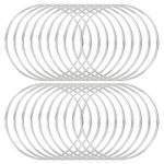 20Pcs 4 Inch Dream Catcher Rings Metal Craft Hoops Floral Hoops Silver for DIY