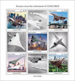 CONCORDE RETIREMENT Airliner Aircraft Stamp Sheet (2023 Sierra Leone)