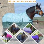 600D Lightweight Twin Breast Fastenings Turnout Horse Rug Regular Neck 6 Colors