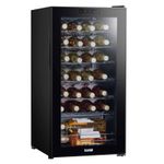 Wine Cooler 28 Bottle Fridge, 5-18°C Touch Control, LED, Only 39dB - Black