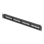 StarTech 24 Port 1U Blank Keystone Patch Panel, Rackmount Cat6 Patch Panel fo...