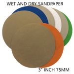 3" Inch 75mm Wet And Dry Sandpaper Grit 60# ~10000# Hook&Loop Sanding Discs Pads