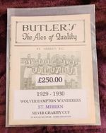 1929/30 Wolves V St. Mirren Silver Charity Cup Ex Bound No Cover VGC Very Rare