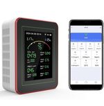 Professional 15-in-1 Air Quality Monitor with Smartphone App Real Time Alerts