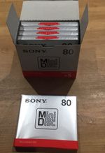 Sony MD80 Blank MiniDisc 80 Minutes MDW80T Brand New Sealed  5 Pack Uk Stock
