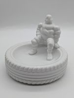 Bibendum Michelin Man Butter Dish, New, Rare Collectable, Pordamsa Ceramic 