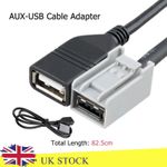 Car AUX USB Input Adapter MP3 Audio Cable Honda Civic CRZ Accord Insight 2008-13