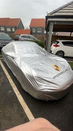 Original, 911 Porsche 992.1 car cover. Water proof silver with Porsche badging