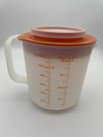 Vintage Tupperware Jug & Lid Mix N Store 1803 1.25L  2pt Orange