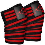 Knee Wraps Weight Lifting Bandage Straps Braces Sleeves Powerlifting Gym JAG