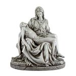 F. A. Dumont Pieta Statue 12 1/2in Resin With Wooden Back & Hook