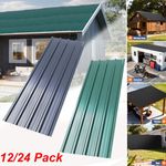 12x Metal Galvanized Roof Sheets Corrugated Garage Carport Shed Roofing Panels
