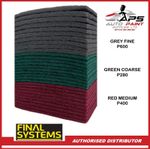 30 X  Scotchbrite Abrasive Finishing Pads 10 Of Each Red, Grey & Green scuff pad