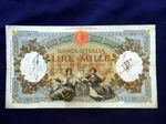 1933 Italy RARE Banknote 1000 Lire Regine del mare Pick 56b