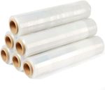 6 X SHRINK WRAP STRONG ROLLS CLEAR PALLET STRETCH CLING FILM 400MM x 250M