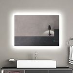 LED Illuminated Bathroom Mirror with Lights Demister Touch Sensor Wall Mounted