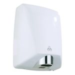 White Hand Dryer Automatic Infrared Toilets Commercial Cafe 1.6KW 62 dB