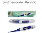 2 x Medical Digital Thermometer - Flexible Tip - Waterproof - LCD - Fever Alarm