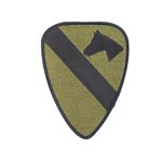 Replica 1st Air Cavalry Division Subdued Patch. Full Size Green and Black Air...
