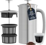 ESPRO P7 Brushed Stainless Cafetiere French Press Coffee Maker, 946ml