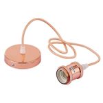 Innoteck Vintage Pendant Lamp Holder E27 Rose Copper Industrial Ceiling Light