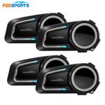 4Pcs FX7 Motorcycle Bluetooth Headset 10 Riders Group Mesh Helmet Intercom 2000m