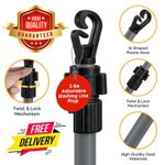 Heavy Duty Washing Line Prop 2.6m – Extendable Telescopic Clothes Line Support