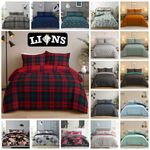 Luxury Reversible Duvet Quilt Cover Printed Single Double King Size Bedding Set