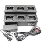 Compatible 6-Way Multi Charger for Motorola R2 DP1400 CP040 Two-Way Radios