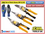 HEAVY DUTY 3PC AVIATION TIN SNIPS SET SHEET METAL CUTTERS SHEARS TINSNIPS SHEAR
