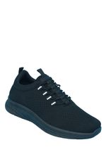 Mens Wide Fit Slip On Trainers with Bungee Laces, Memory Foam Insoles with