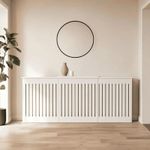 Radiator Cover Cabinet White Black Wooden Slatted Small Medium Large Extendable