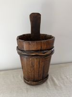 Antique French Wooden Wine Hotte Grape Harvesting Basket Hod 1900s