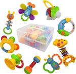  Baby Rattles Toys Set Infant Grab Shake Rattle Toys 18 Months Sensory 