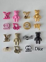 Women’s 16x Mixed Couture Theme Logo Pattern Shoe Charm Set