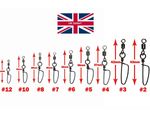 Snap Swivels Link Rolling Barrel Strong Sea Fishing Sizes #2 to #12 Large Swivel