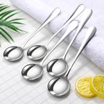 4X PC STAINLESS STEEL SOUP SPOON CUTLERY SPOONS SET - High Quality