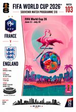 2026 France ENGLAND  World Cup Bronze Final USA SOUVENIR Programme 18 July MIAMI