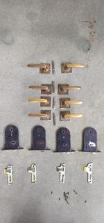 Antique Brass Door Handle Set of 4 Pairs Vintage 19th Century Style Door Handles