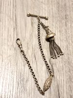 Antique Victorian Silver Albertina Watch Chain T-Bar Tassel Fob 8.12g